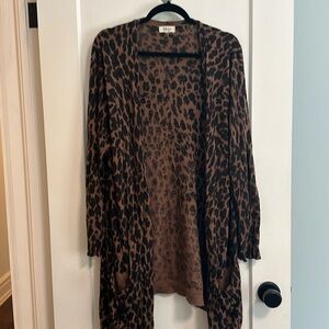 Animal print cardigan